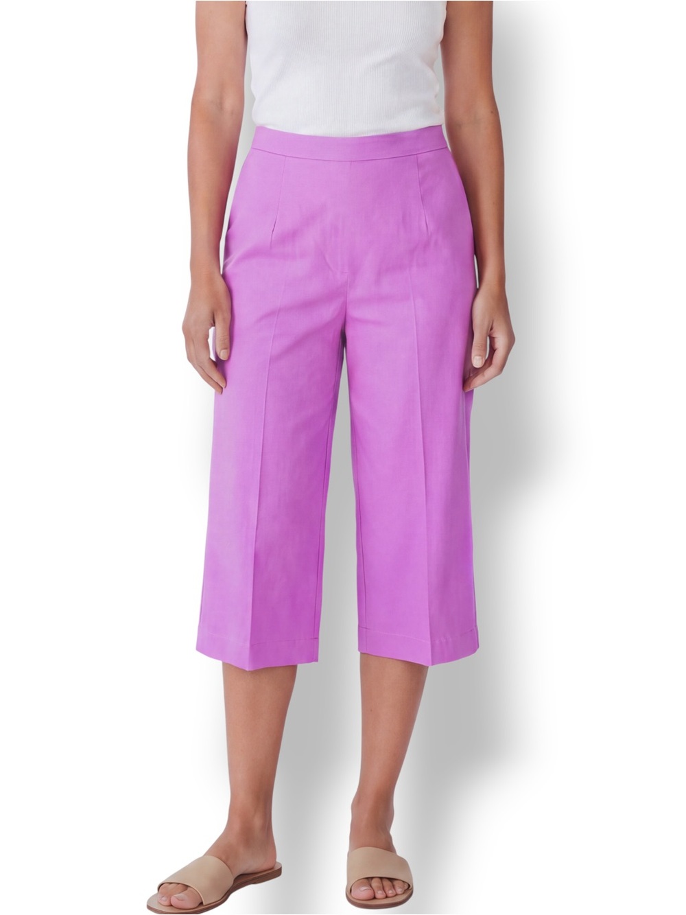 4/$20 Maggy Studio by Maggy London Pink Cropped Wide Leg Pants Small